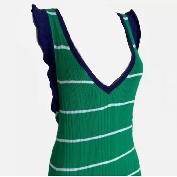 Brand New Daily Practice by Anthropologie Striped Knitted Midi Dress - Picture 7 of 12